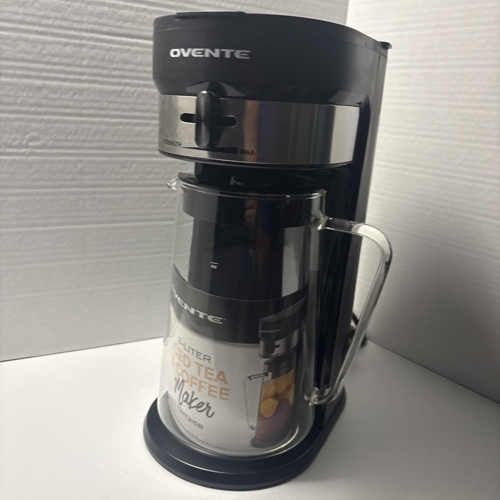 OVENTE CMT215B 3L Iced Tea & Coffee Maker Black/Silver Auto Shut-Off Filter